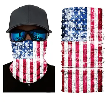 

9Pcs Outdoor Sports Cycling Scarf Flag Design Anti Dust Neck Gaiter Face Cover Ski Face Mask Air Half Mask Skeleton