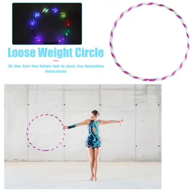 US $9.49 LED Lighting Sport Rings Loose Weight Ring Circle Fitness Training Diet Tool Body Building Integrat