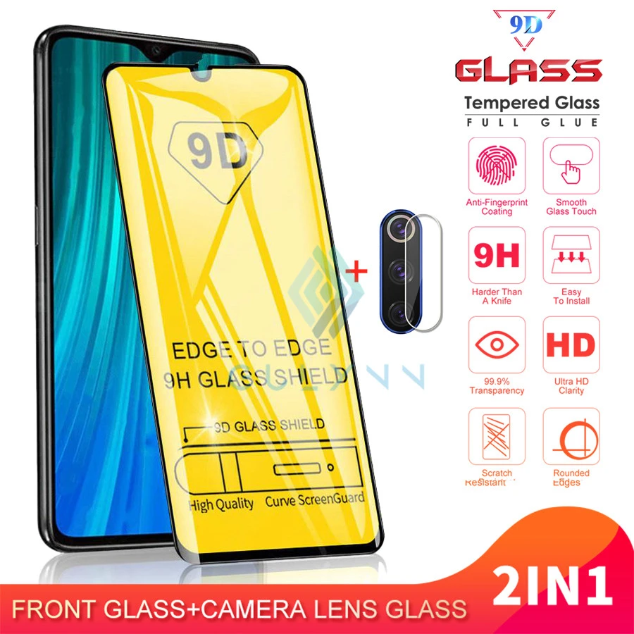 Защитное стекло для экрана 2 в 1 9D Note 8 7 6 4X Pro T закаленное защитное Xiaomi Redmi переднее |