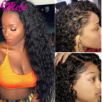

Mifil 13X6 Water Wave Lace Front Wig 150% Remy Brazilian Hair Lace Wig Humain Hair Pre Plucked With Baby Hair Wigs For Women