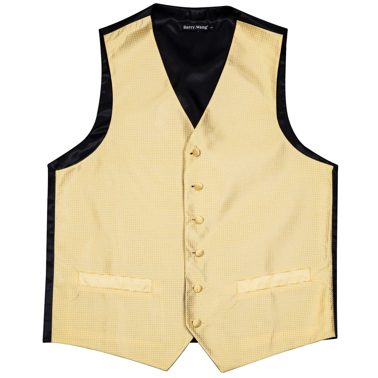 4PC Mens Silk Vest Party Wedding Yellow Paisley Solid Floral Waistcoat Vest Pocket Square Tie Slim Suit Set Barry.Wang BM-2011 4PC Mens Silk Vest Party Wedding Yellow Paisley Solid Floral Waistcoat Vest Pocket Square Tie Slim Suit Set Barry.Wang BM-2011