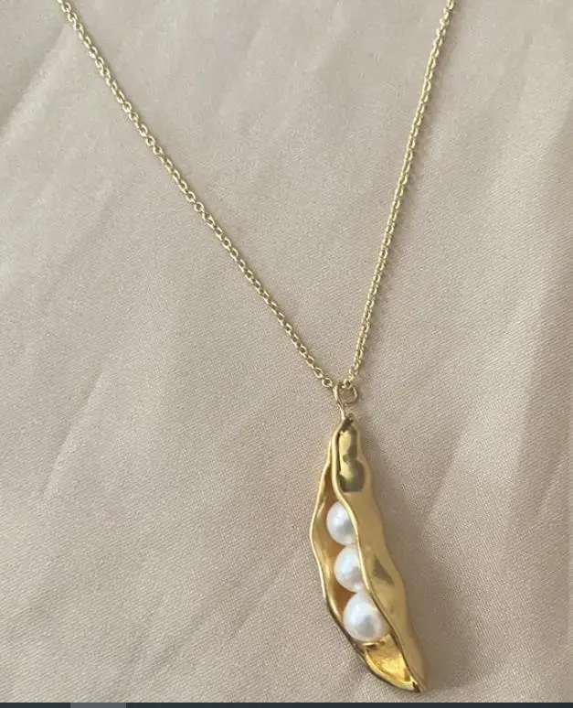 Luxurytreasure exquisito collar de guisantes, natural de agua dulce, lujo ligero, moda, mujeres, niñas, regalos|Collares| - AliExpress