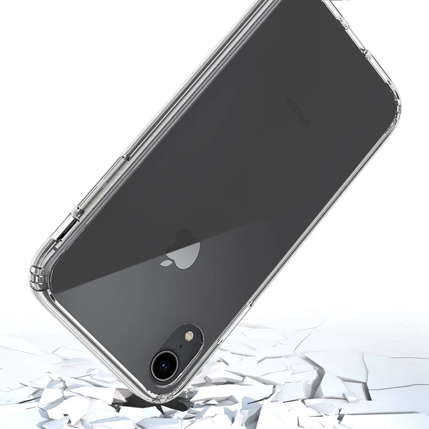 Crystal Clear Shockproof Silicone Case – Durable Hard Back Smartphone Cover