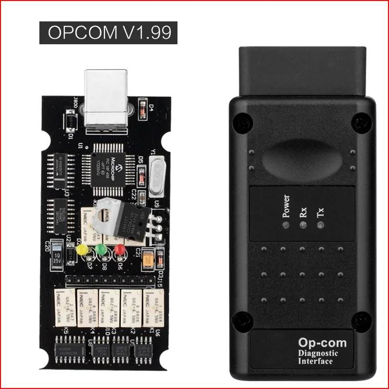 Высокое качество Opcom V1.99 автоматический диагностический инструмент FTDI OPCOM V1.99 для OBD2 PIC18F458 чип GM/Opel многоязычный