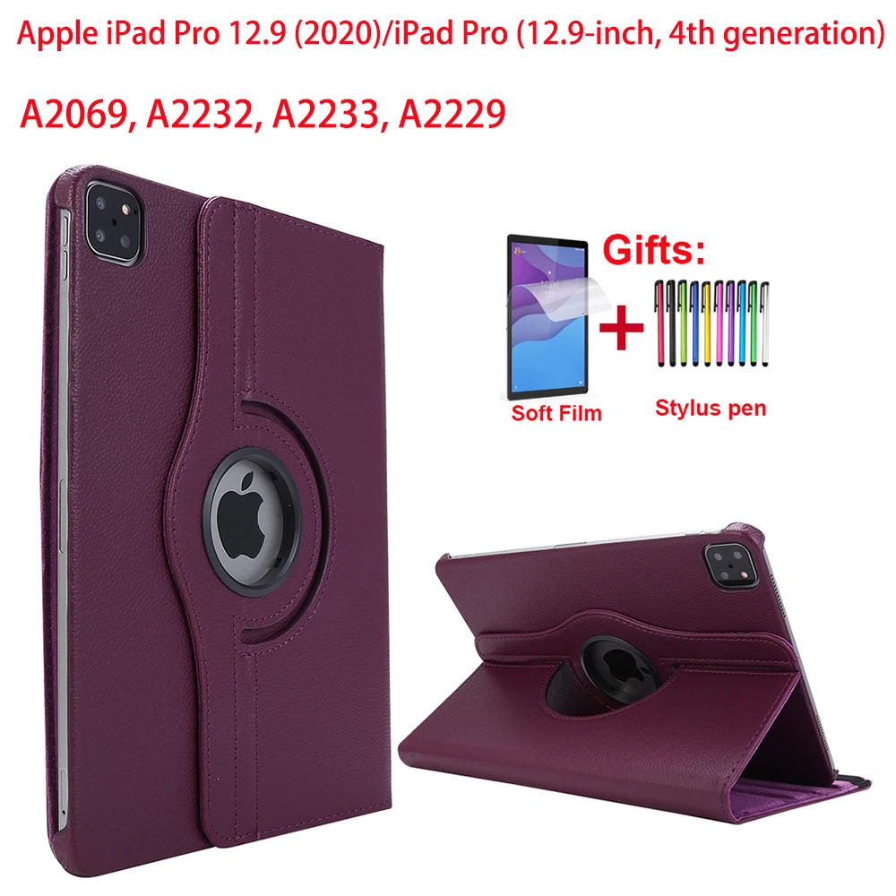 360 Degree Rotating Case For Apple iPad Pro 12.9 inch 2020 Tablet Stand Cover 12.9'' 4th generation A2069 A2232 A2233 A2229 |