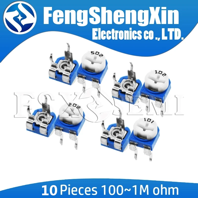 Trimmer Potentiometer 10pcs/lot RM065 RM-065 100-1M ohm Trimpot Trimmer Potentiometer variable resistor