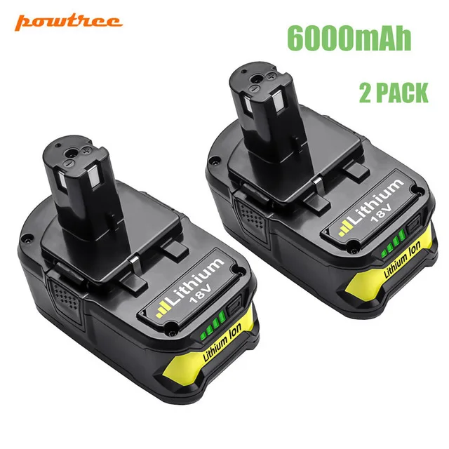 Powtree для Ryobi 9000mAh 18V P108 литий-ионная аккумуляторная батарея для электроинструмента RB18L40 P107 P104 BIW180