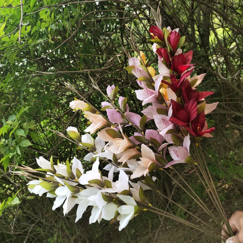 JAROWN Artificial Flower Gladiolus Orchid Flower Silk Single Flowers Branch Wedding Home Hotel Decor DIY Flower Arrangement Materials (4)