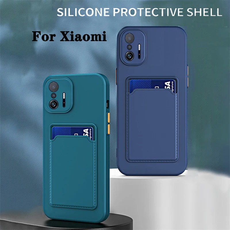 For Xiaomi Redmi Note 11 10 Pro Mi 11 10T Shockproof Liquid Silicone Case  Cover