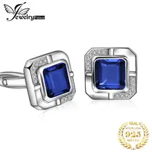 Jewelrypalace мужские сапфировые юбилейные Свадебные Запонки 925 пробы серебро