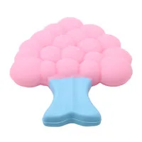 Pink Игрушка-прорезыватель в форме дерева, безопасная силиконовая Игрушка-прорезыватель для зубов, жевательный Прорезыватель для малышей, Жевательная подвеска, ожерелье, игрушки для ухода за зубами - Цвет: Pink