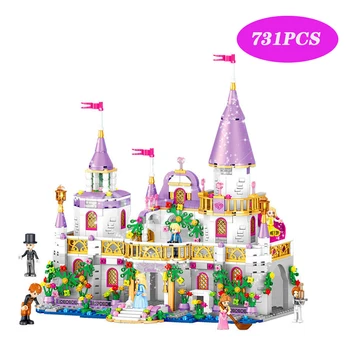 

Girls lepining Friends QL1106 731PCS Building Blocks Princess Windsor Castle Bricks 41148 Toys for Girl Christmas Gift