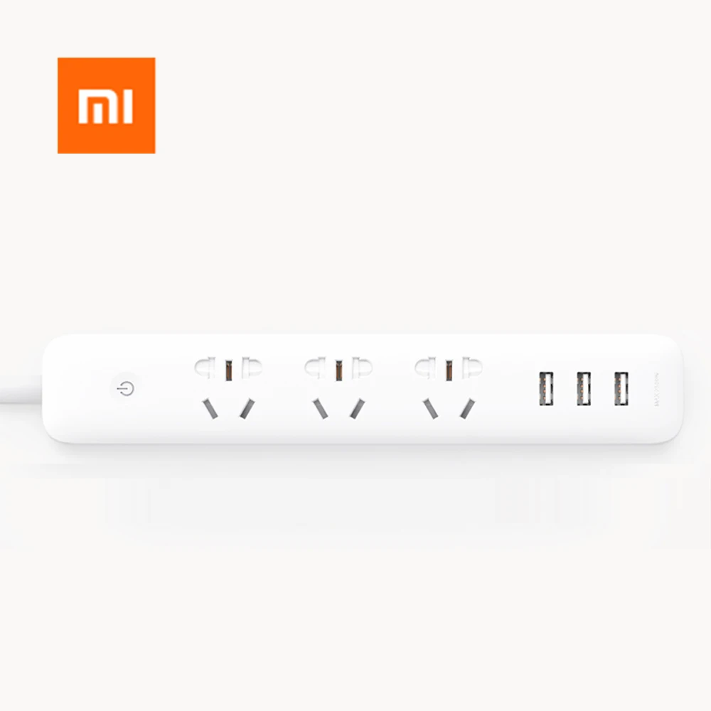 

Xiaomi Qingmi Mi Smart Home Power Strip Electrical Socket Wifi App Wireless Remote Control 3 Ports 3 USB Outlet Plug