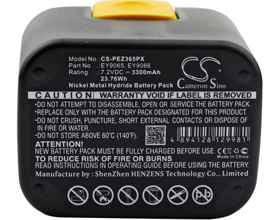 Cameron sino 3300 мА/ч, Батарея для цифрового фотоаппарата PANASONIC EY3653 EY3653CQ EY3654 EY3654CQ EY6198B EY9065 EY9066 EY9066B Мощность инструменты Батарея