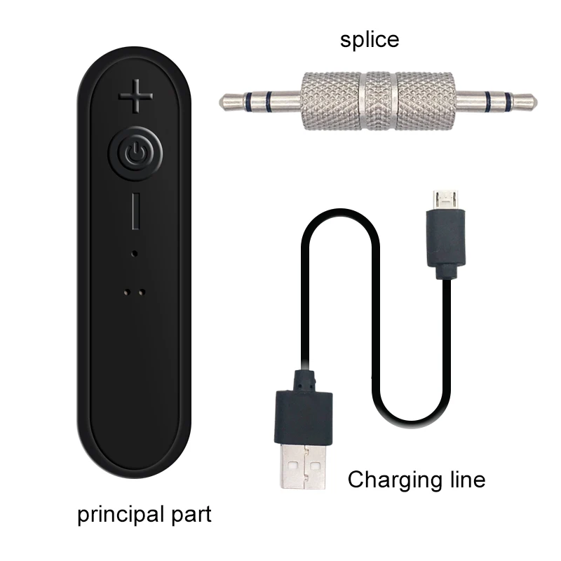 black no box Портативный приемник Bluetooth 3,5 мм аудио беспроводной адаптер авто Aux Handsfree для Iphone Xiaomi портативный Bluetooth адаптер - Цвет: black no box