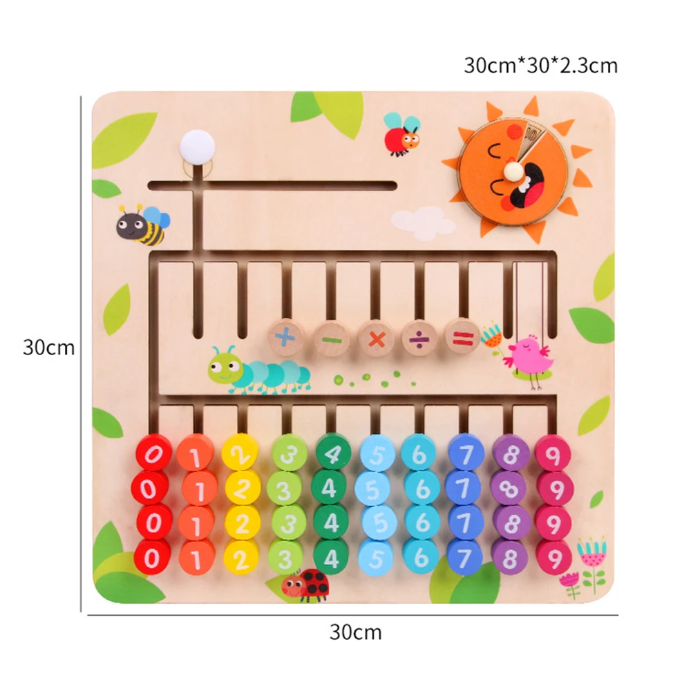 Детские деревянные Математические Игрушки Обучающие игрушки Монтессори Детские Обучающие цифры дидактические игры для раннего обучения детей Подарки