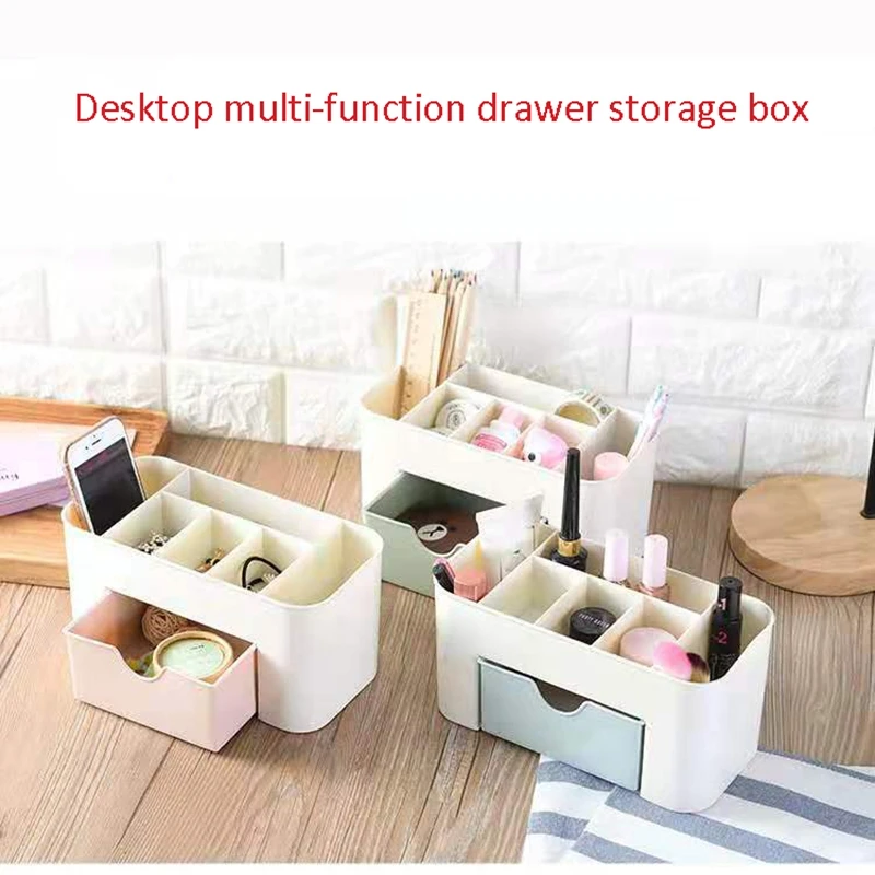 

Multi-functional desktop drawer storage cabinet Large Storage box ladies men's storage box plastic container makeup Organizer