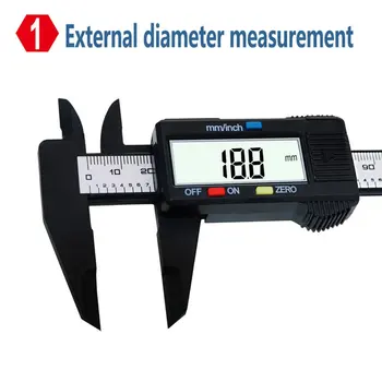 

0-150mm LCD 150mm Digital Electronic Carbon Fiber Vernier Caliper Gauge Micrometer Model Precision Vernier Caliper