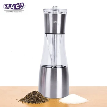 

2 in1 Stainless Steel Advanced Salt Shaker Salt Pepper Spice Grinder Mills Premium Ceramic Core Spice Vanilla Cooking Tools