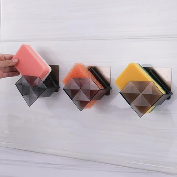 

Kitchen Sink Sponge Racks Free Of Perforated Wall-Mounted Drain Racks Kitchen Cleaning Supplies Racks Kitchen Accessories