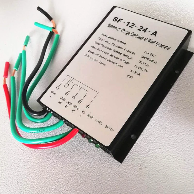 1x600W Wind Charge Controller For 600W 12/24V Wind Turbine Generator Replacement