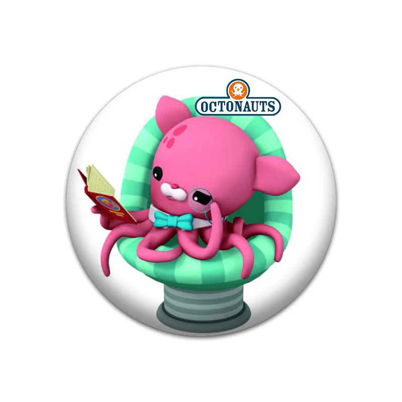 1145-08 1 шт. Octonauts круглые значки булавки круглые значки для шитья на футболке шляпа рюкзак Броши DIY аксессуары для детей подарок на вечеринку - Цвет: 1145-08