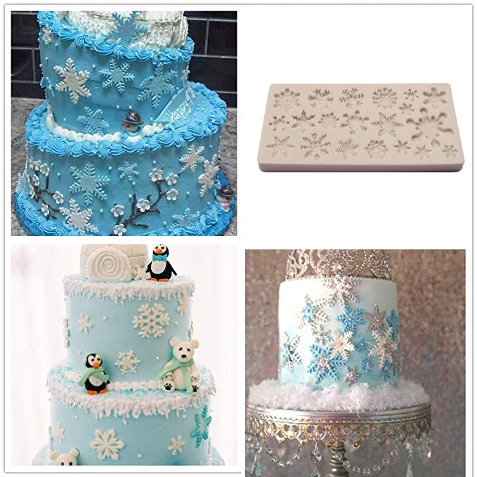 

Christmas Snowflake Fondant Cake Mold Cake Decorating Tools Silicone Molds For Baking Baking Mould Sugarcraft Baking Pastry Tool