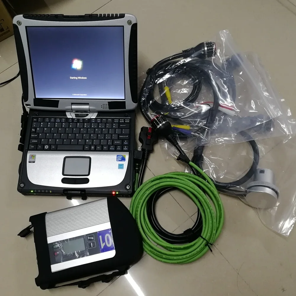 V12. установленное программное обеспечение и диагностический ноутбук CF-19 4G для OBD2 Авто диагностический инструмент готов к использованию mb star c4 sd Подключение c4