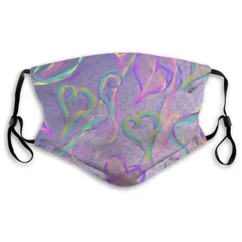 

Hearts Pattern Unisex Anti-Pollution Mask Dust Mask with Filter Mask Black