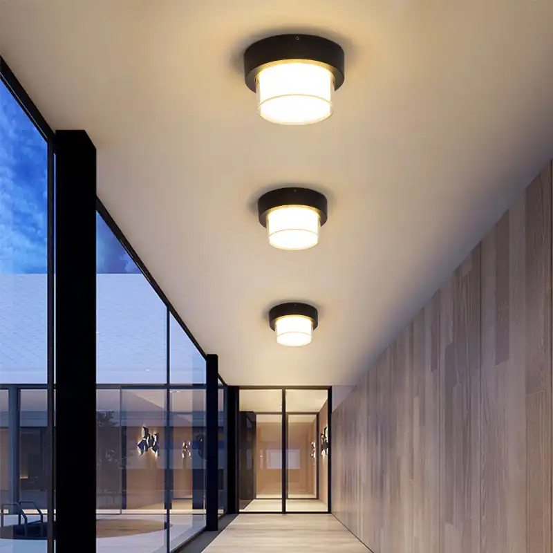 lamparas led de pared modernas de 12w luz de porche impermeable lampara de techo montada en superficie para interiores y exteriores luz de