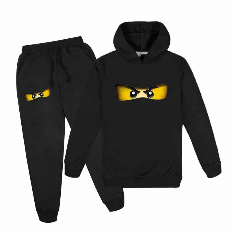 Детская одежда для мальчиков комплект с толстовкой и штанами Ninjagoed топы девочек