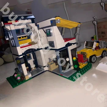 

Vacation Getaways Creator city 792PCS 3 models camper ship house light vehicle building block travelling adventure toy 31052