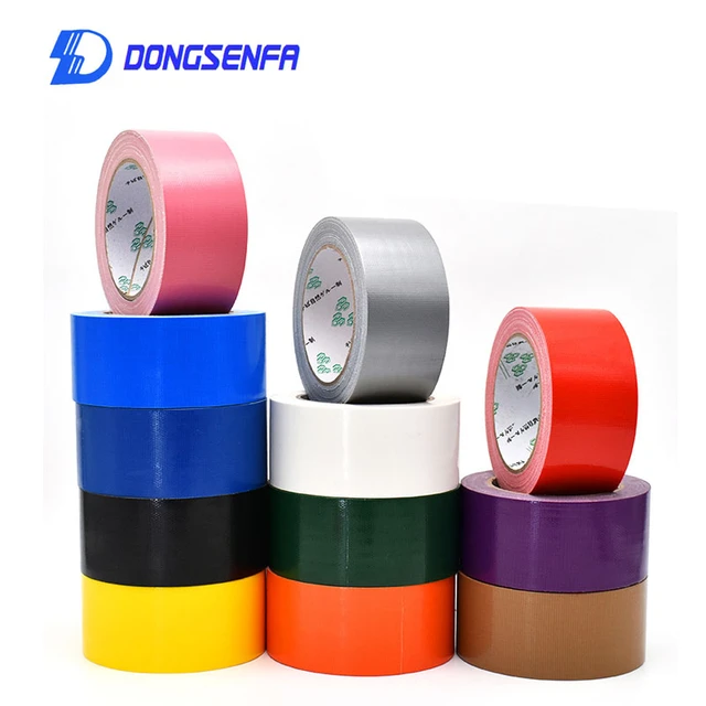 10Mx45mm Waterproof Sticky Adhesive Cloth Duct Tape Roll Craft Repair  Red/Black/Blue/pink/Green/Silvery Gray/White/Yellow - AliExpress