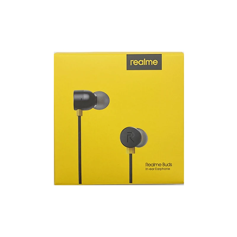 realme buds 1 Realme buds 2 проводные наушники-вкладыши mi Bass сабвуфер стерео наушники Hands-free 3,5 мм с mi c для xiaomi huawei sony samsung - Цвет: realme buds 1