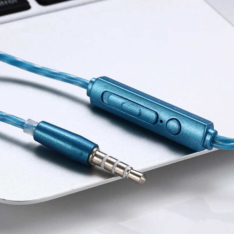 Durable Plastic Braided Headset Wired Earphone With Microphone Portable Audio And Video Device