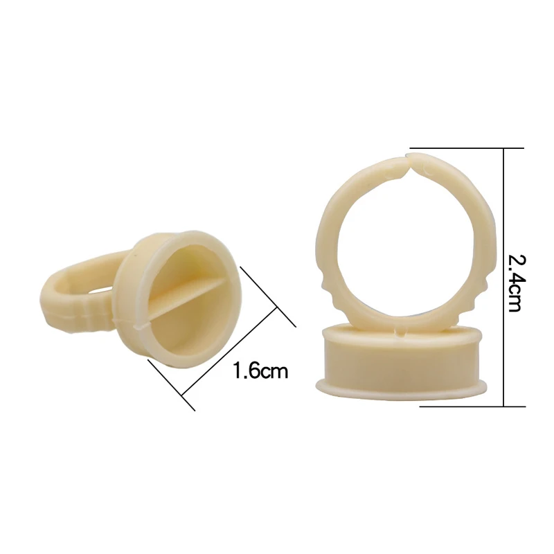 Sizes Disposable 100pcs Silicone Ring for Eyebrow Permanent