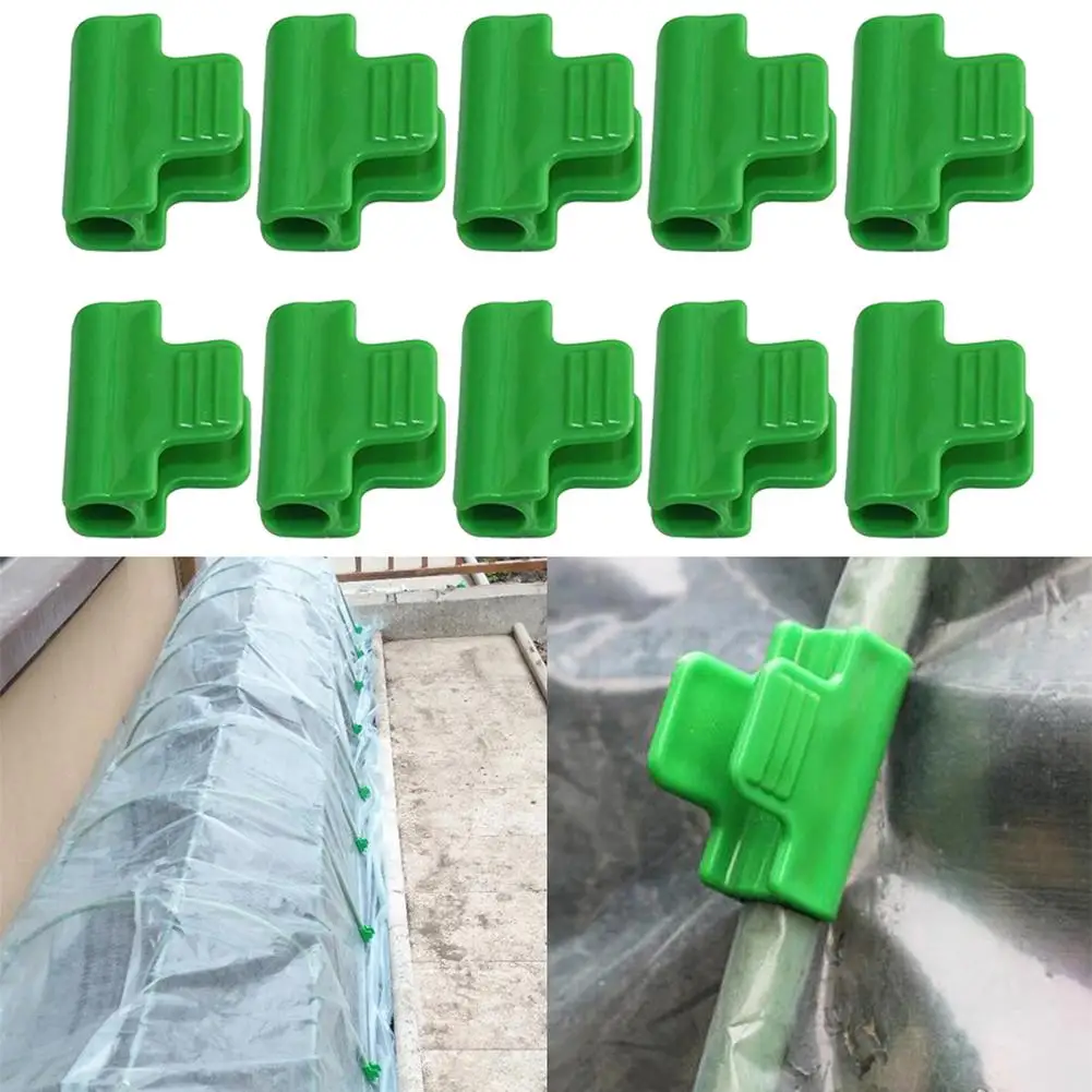 

10Pcs Greenhouse Plastic Pipe Clamps Tube Clips Sunshade Net Covers Fixing Tool