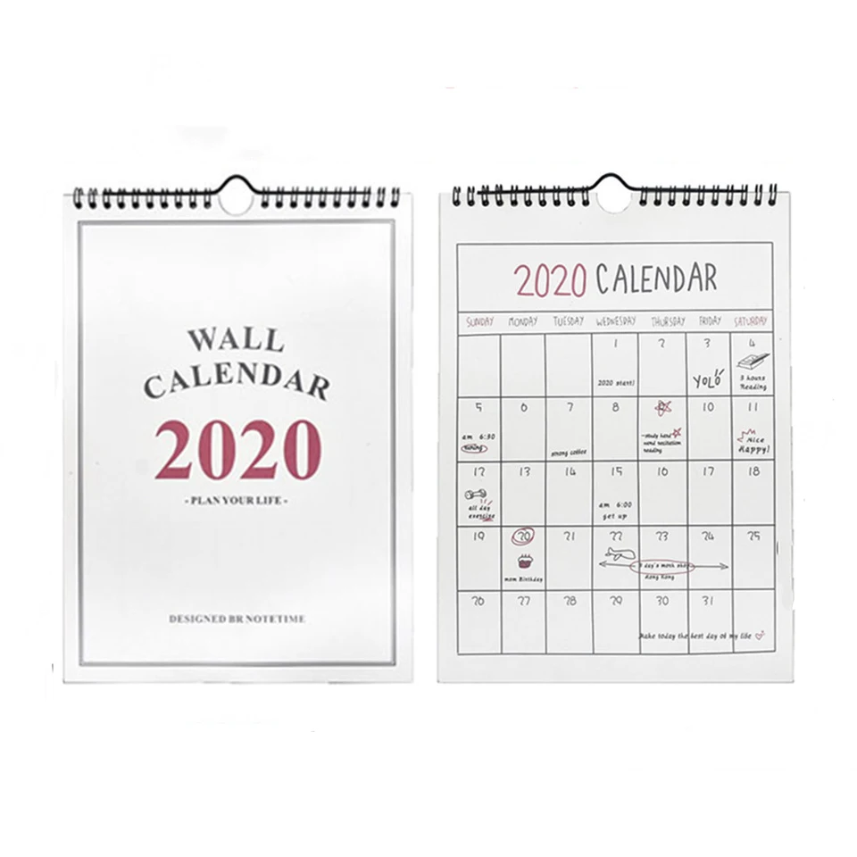 1pc Agenda 365days Paper Wall Calendar Daily Planner Notes To Do List Kawaii School Office Supplies 19 09 12 Calendar Aliexpress