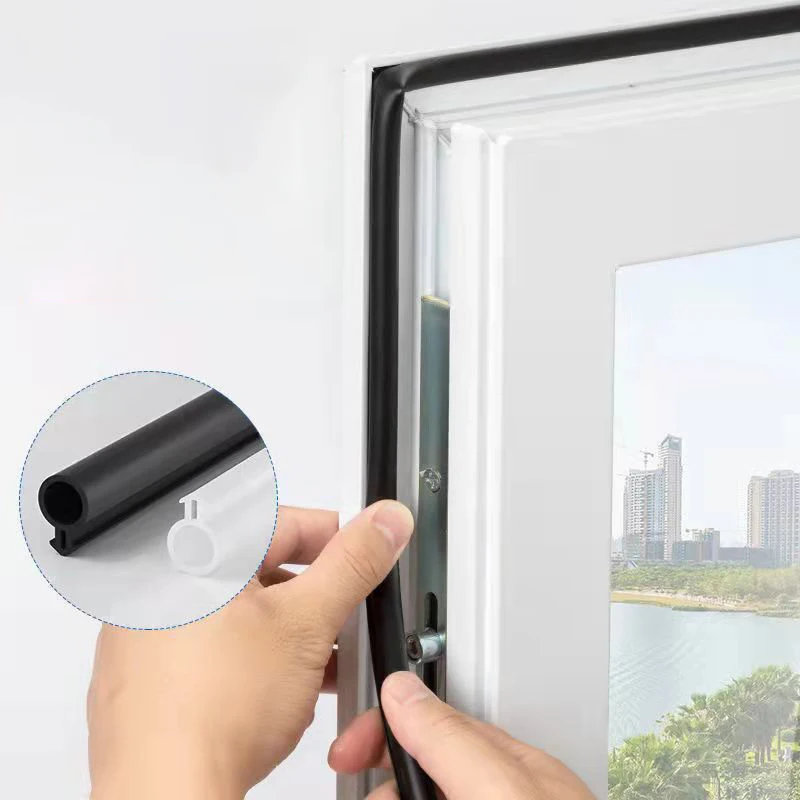 10m Silicon Rubber Seals Strip Plastic Steel Door Window Draft Stopper