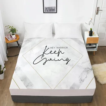 

Fitted Sheet 3D Bed Mattress Fitted Cover Custom Design Bed Linens Sheets Bedsheet 120x200 Geometry Marble Printed Bedding