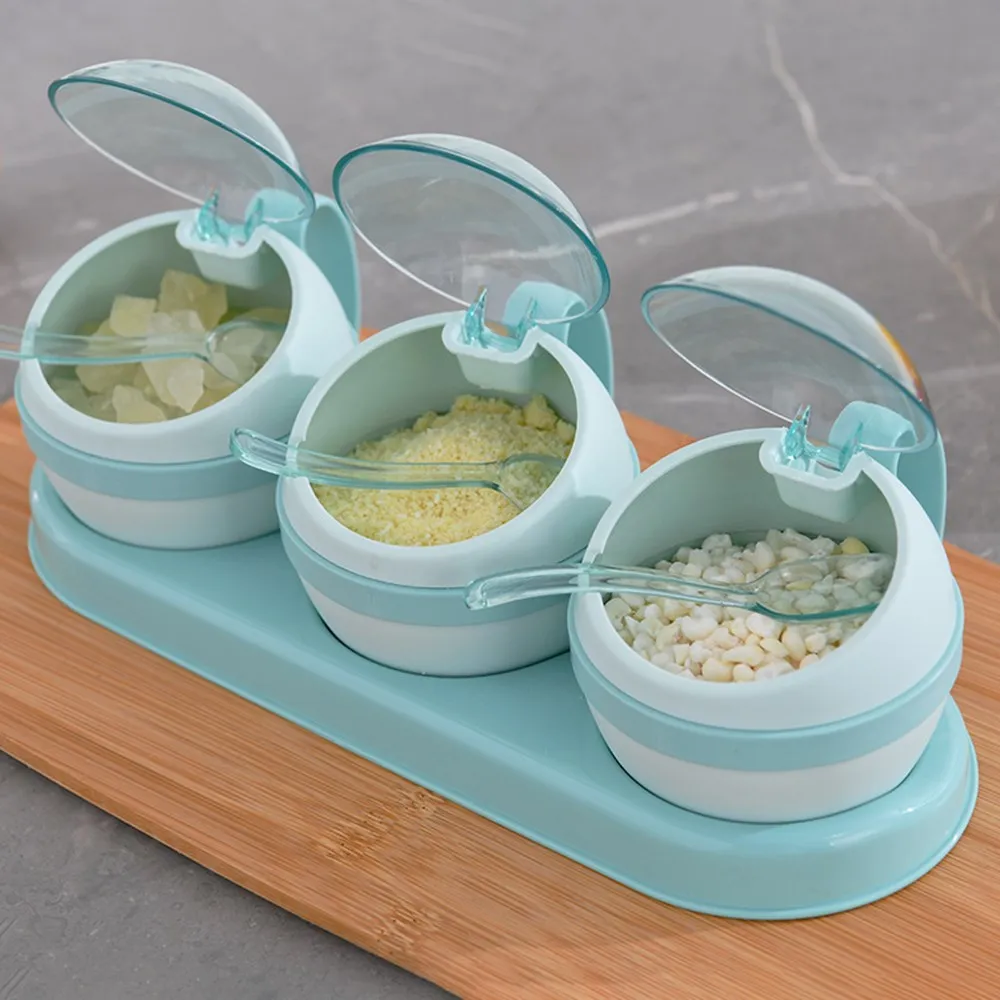 

Creative Ball Seasoning Box Kitchen Supplies Seasoning Box Household Seasoning Salt Sugar Condiment Jar Combination Set