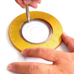 Régua redonda flexível de aço inoxidável 304, portátil, criativa, círculo, desenho, bússola, multifunções, ajustável, ferramenta de medição de metal