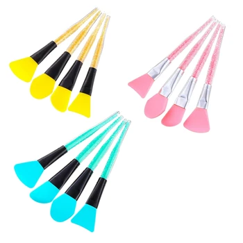

4 Pieces Silicone Face Mask Brush Applicator Tool for Facials Mud Clay Mask Applying