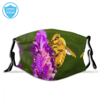 

Washable Adults Bee Face Mouth Mask Fun Cloth Pattern Facial Mask With Filters