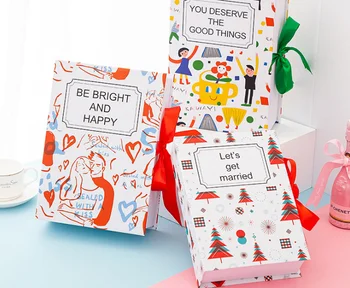 

High-end Luxury Foldable Carton Paper Folding Box Board Flat Folded Gift Box With Magnets ---CP0679