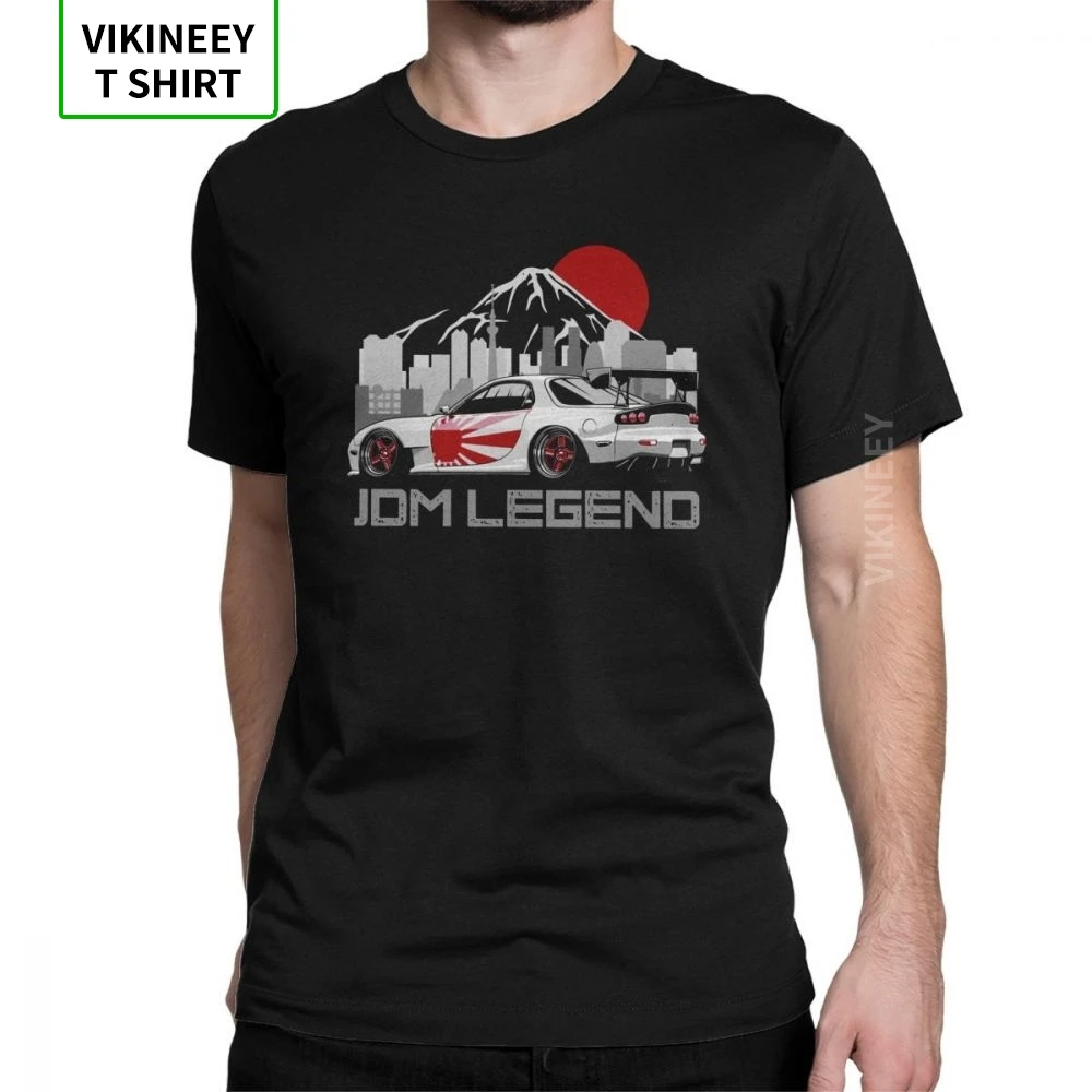 

RX7 JDM T-Shirts Slim Fit Japanese Car Automotive T Shirt Men Short Sleeved Clothes Birthday Present Tees 100% Cotton O Neck