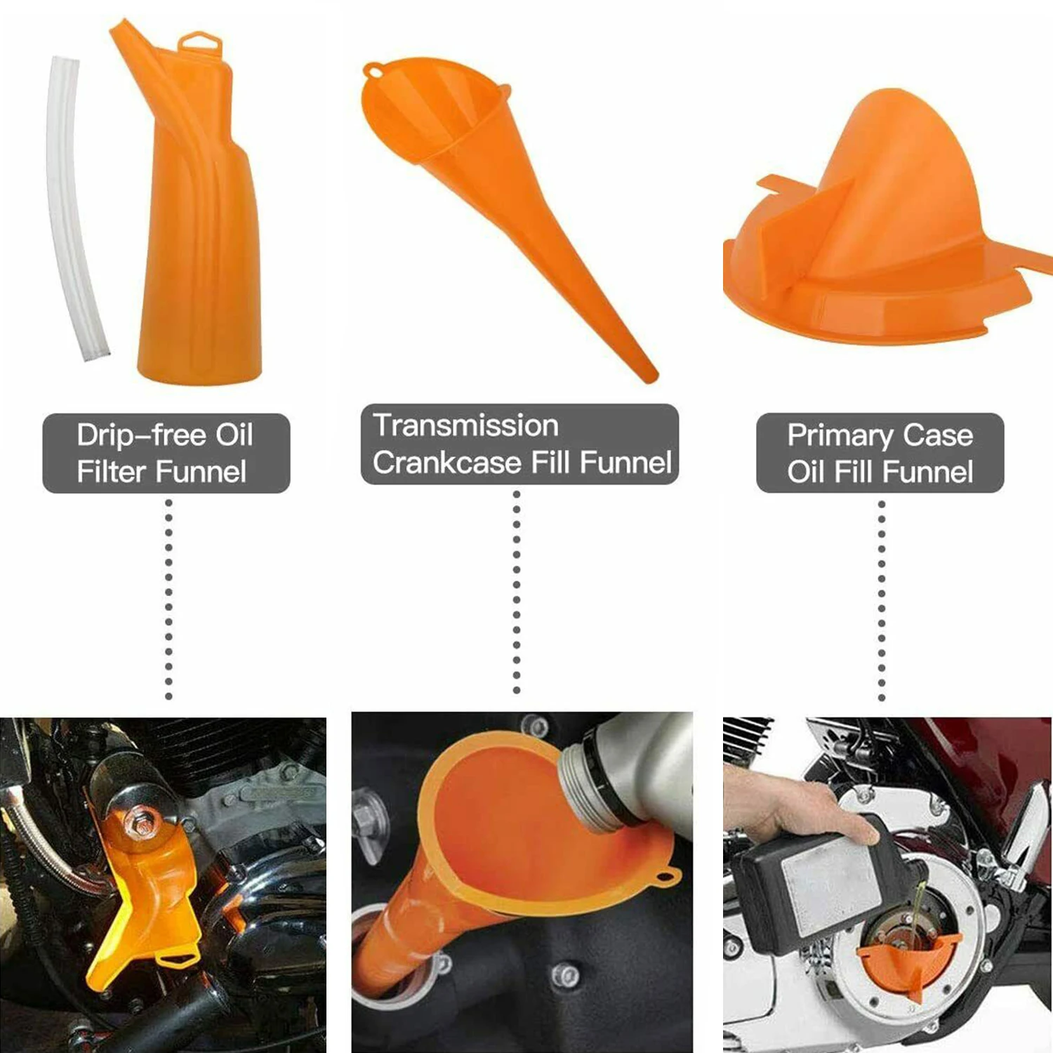 

Motorcycle Oil Fill Funnel Filter Funnel Catcher Drain Refueling Tool For Harley Touring Softail,Dyna Sportster