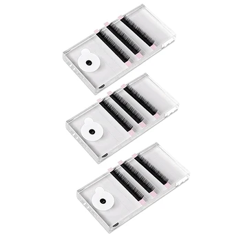 

3PCS 2-In-1 Crystal Glass False Lashes Adhesive Glue Pallet Holder for Eyelash Extensions