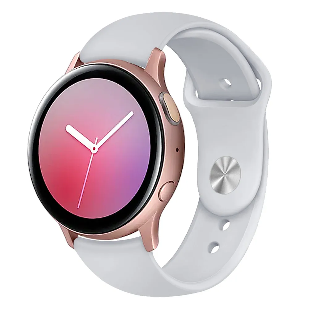 20mm 22mm Silicone Watchband for Samsung Galaxy Active2 40mm 44mm Gear S2 S3 Strap for Galaxy Watch 42mm 46mm Active 2 Band