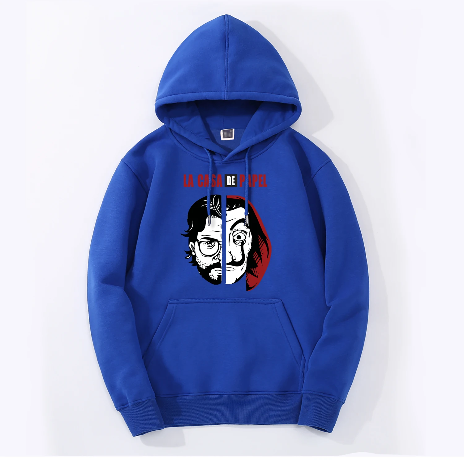 Blue 6 ТВ-шоу La Casa De Papel House Of Pape, мужские толстовки,, весна, зима, новинка, с капюшоном, мужская мода, флис, высокое качество - Цвет: Blue 6